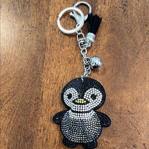 Penguin Keychain with Rhinestones